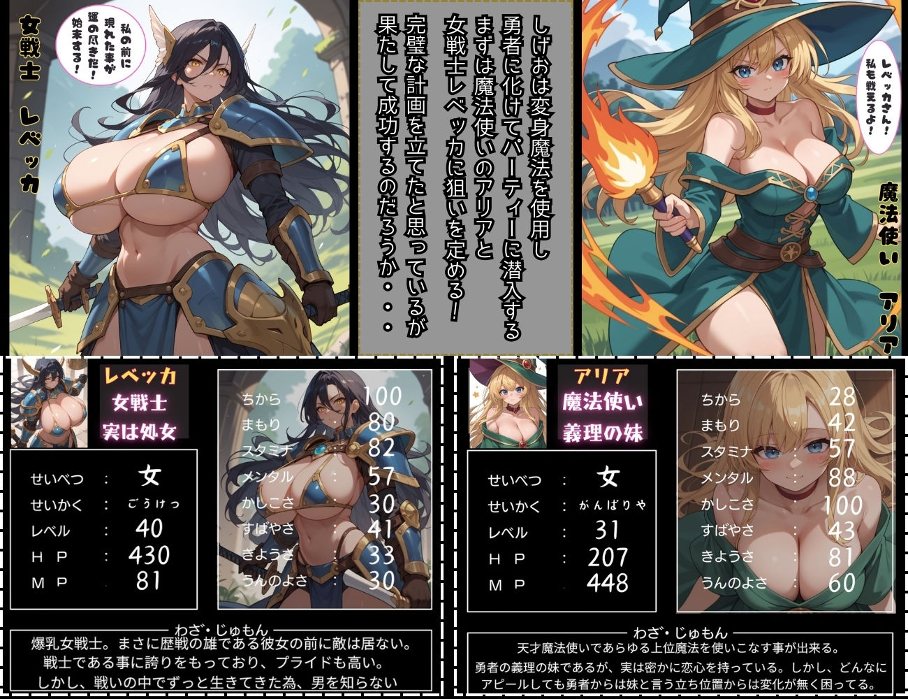 おっぱいquest モブの姿で異世界転生したけど頑張って勇者パーティーを乗っ取ります サンプル4ページ目