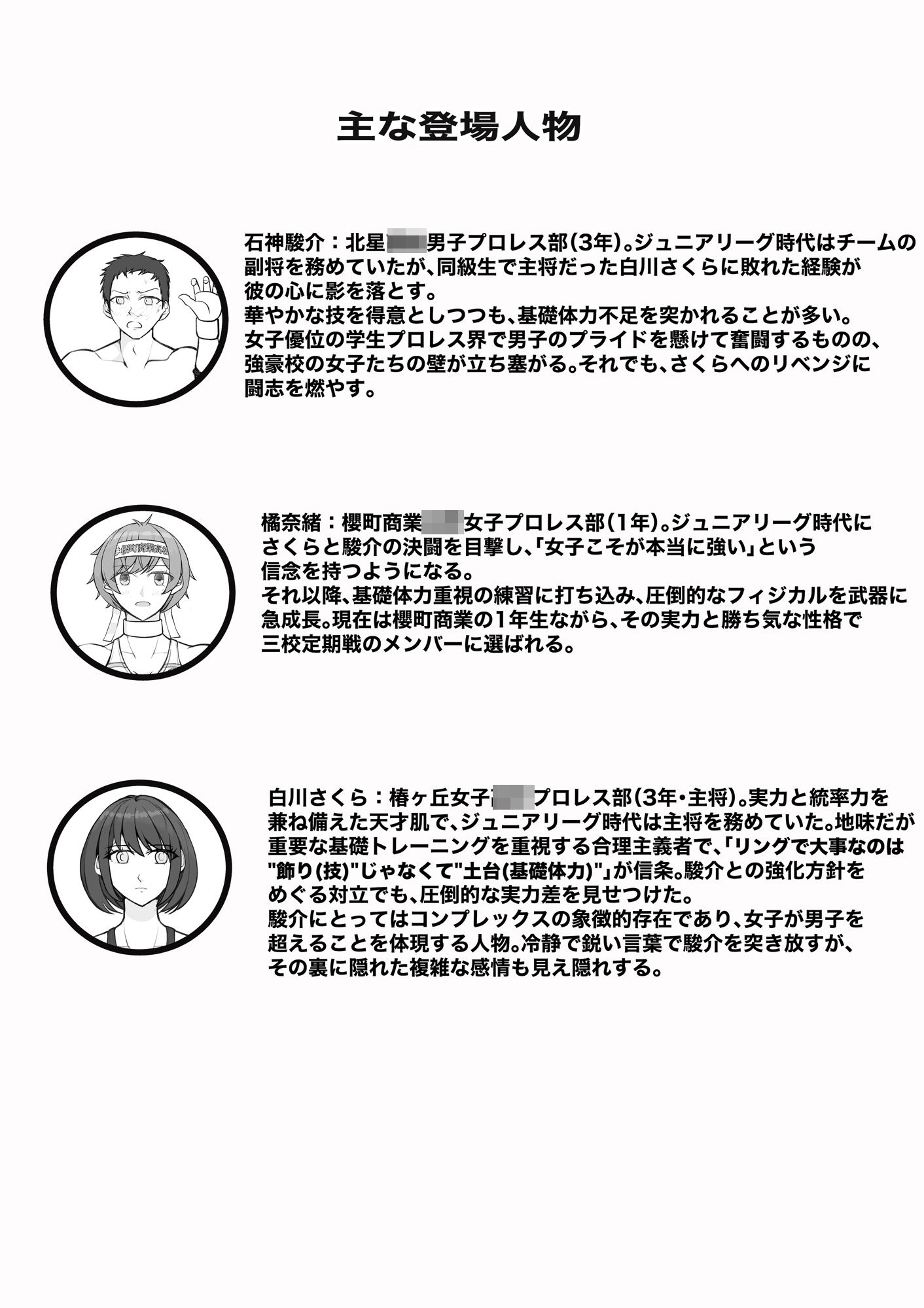 女子が輝くリングで〜屈辱の三校定期戦2〜 サンプル1ページ目