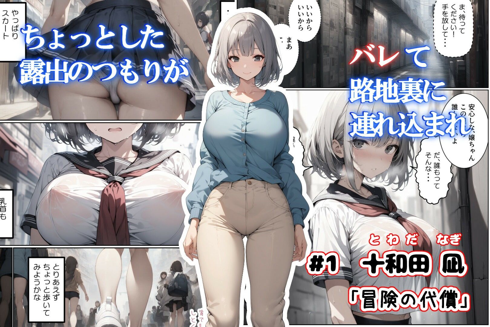 見られた・・・！  露出に堕ちる女子大生達 サンプル1ページ目
