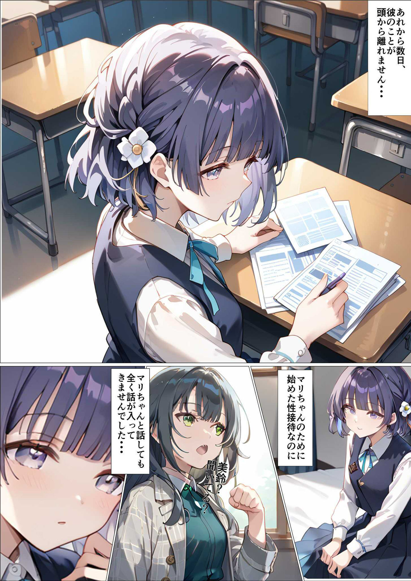 初星性接待〜秦〇美鈴編〜 サンプル2ページ目
