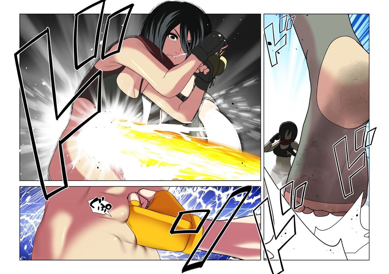 進撃の巨人ミカサVSアニMMA サンプル3ページ目