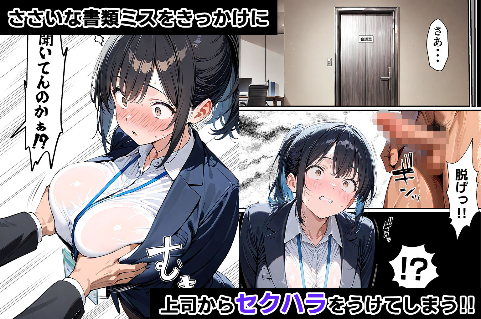 女体化したら性処理係に配置換えされた話 サンプル2ページ目