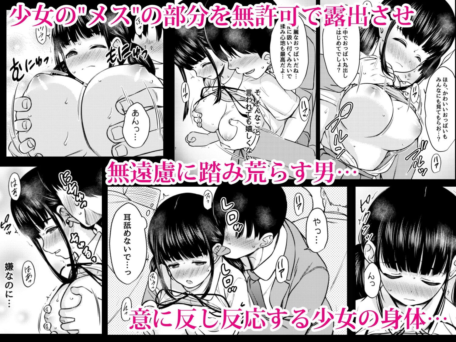 快楽電車 純真少女の肉体を満員電車でオナホにしたった話 サンプル4ページ目