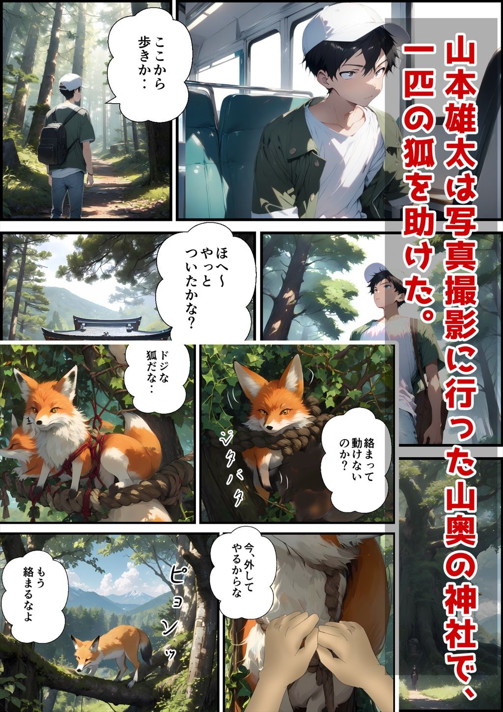 狐を助けて手に入れた催●魔眼の件 サンプル1ページ目
