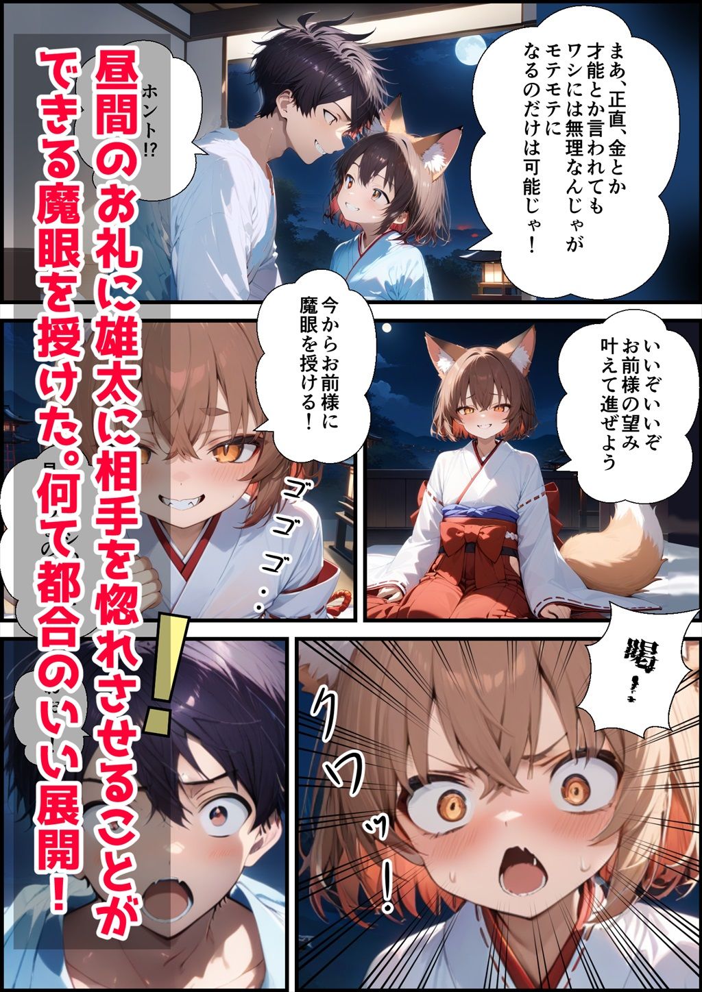 狐を助けて手に入れた催●魔眼の件 サンプル3ページ目