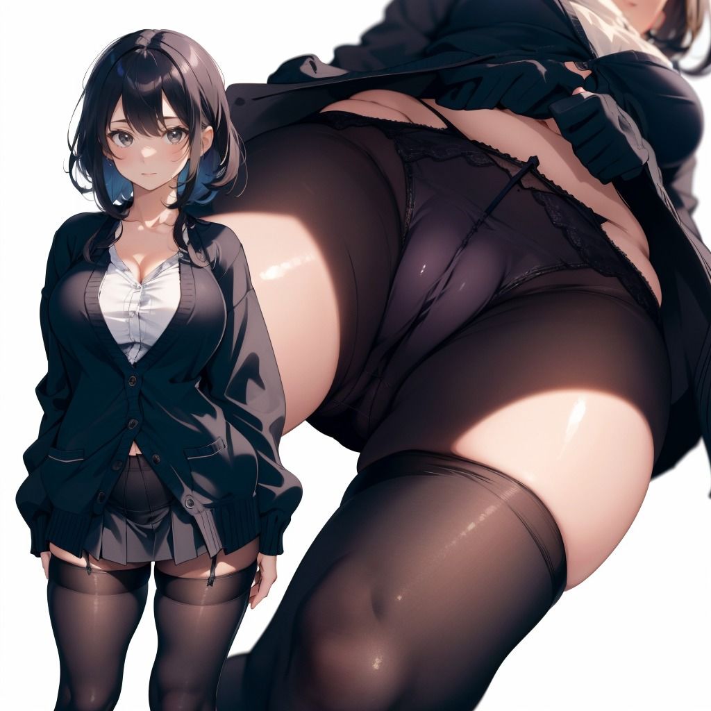 制服JK（黒）のえちえちおパンツ盗撮アングル Vol.1＋Vol.2 サンプル4ページ目
