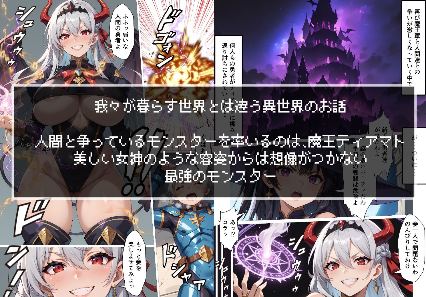 魔王がムチムチエロボディだったので 仲間モンスターに堕ちるまで中出しピストンで種付けしまくった話 サンプル3ページ目