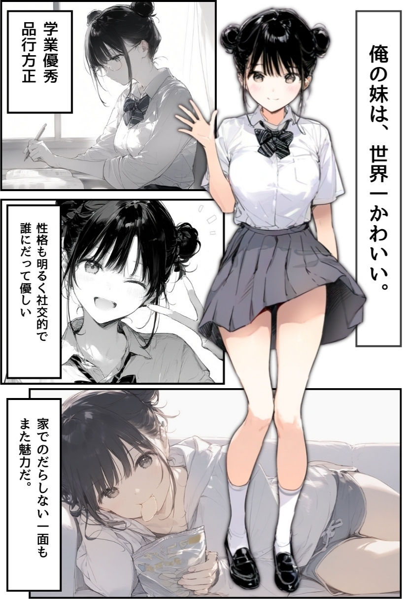 世界一かわいい俺の妹が突然連れてきた彼氏（おじさん）と超特濃種付けセックスをしていた件 サンプル2ページ目