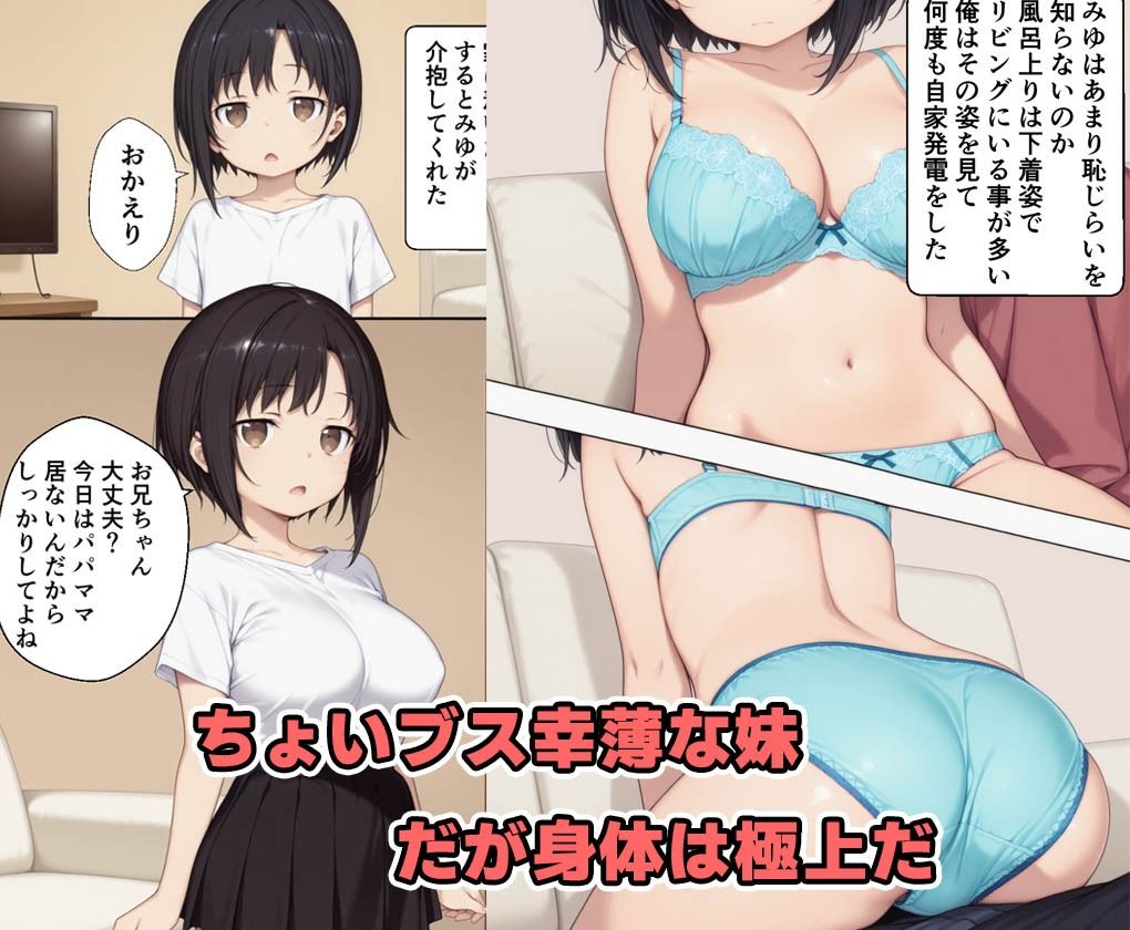 ちょいブス幸薄な妹だが身体はボンキュッボンで我慢できず中出しまでした話 サンプル1ページ目