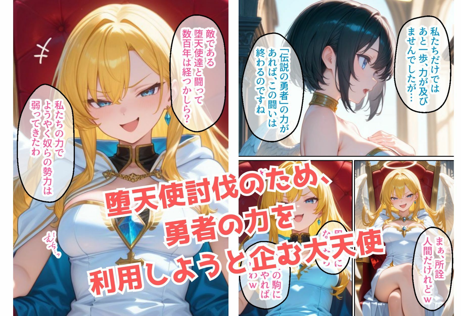 傲慢な大天使様がチン棒に服従した件【全Pセリフあり】 サンプル1ページ目