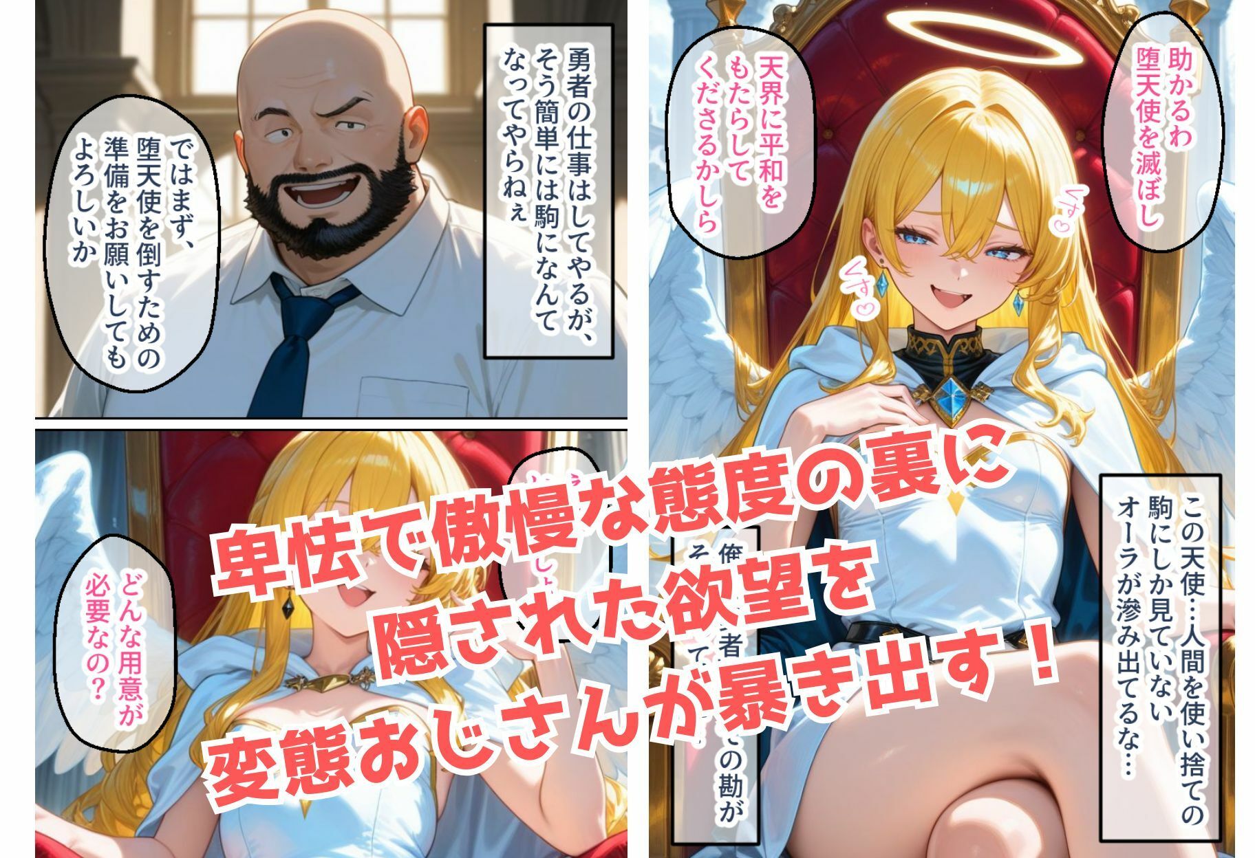傲慢な大天使様がチン棒に服従した件【全Pセリフあり】 サンプル2ページ目