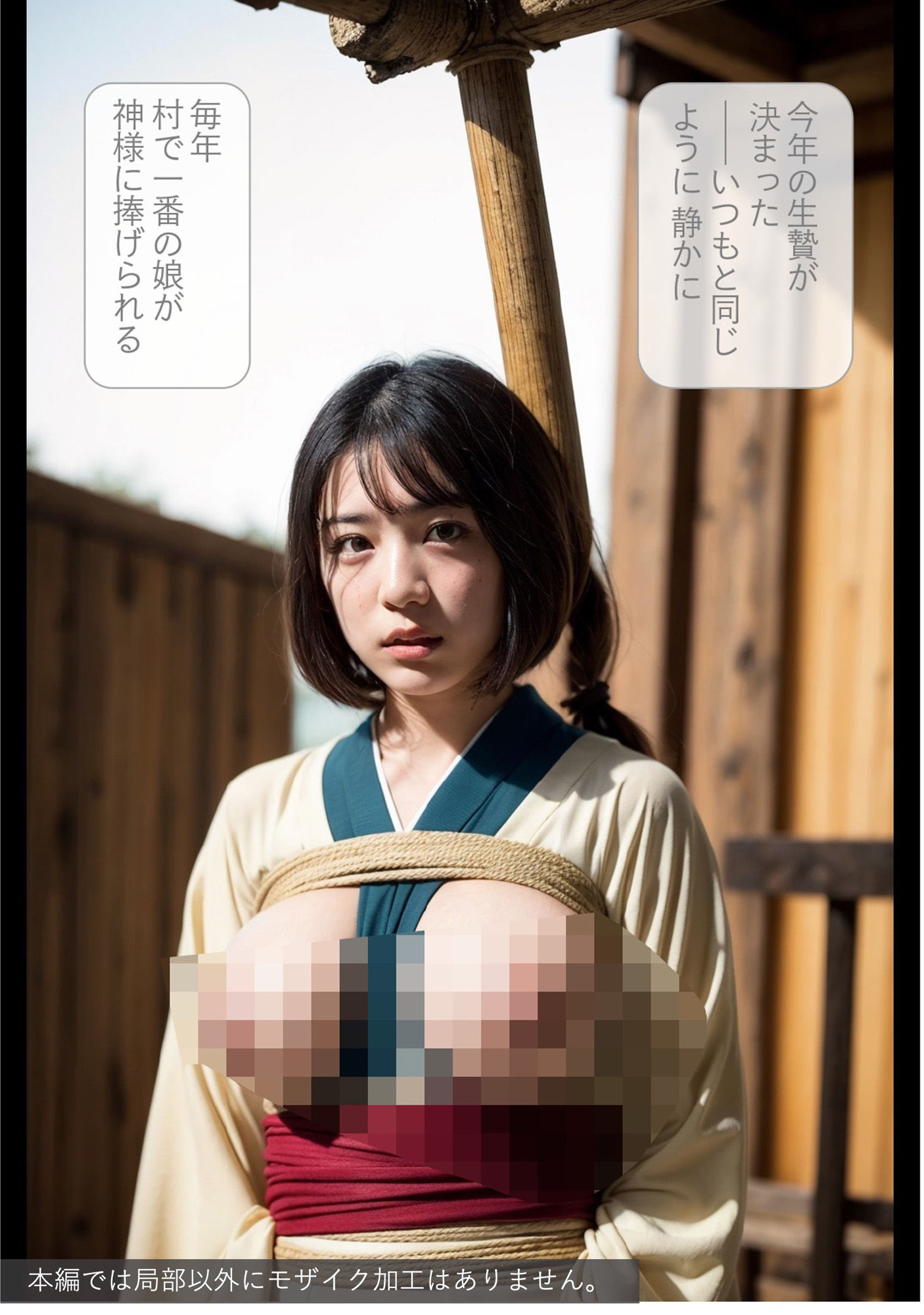 ［ストーリー＋大量画像！］生贄の村-山の神に捧げられる緊縛女体 サンプル2ページ目
