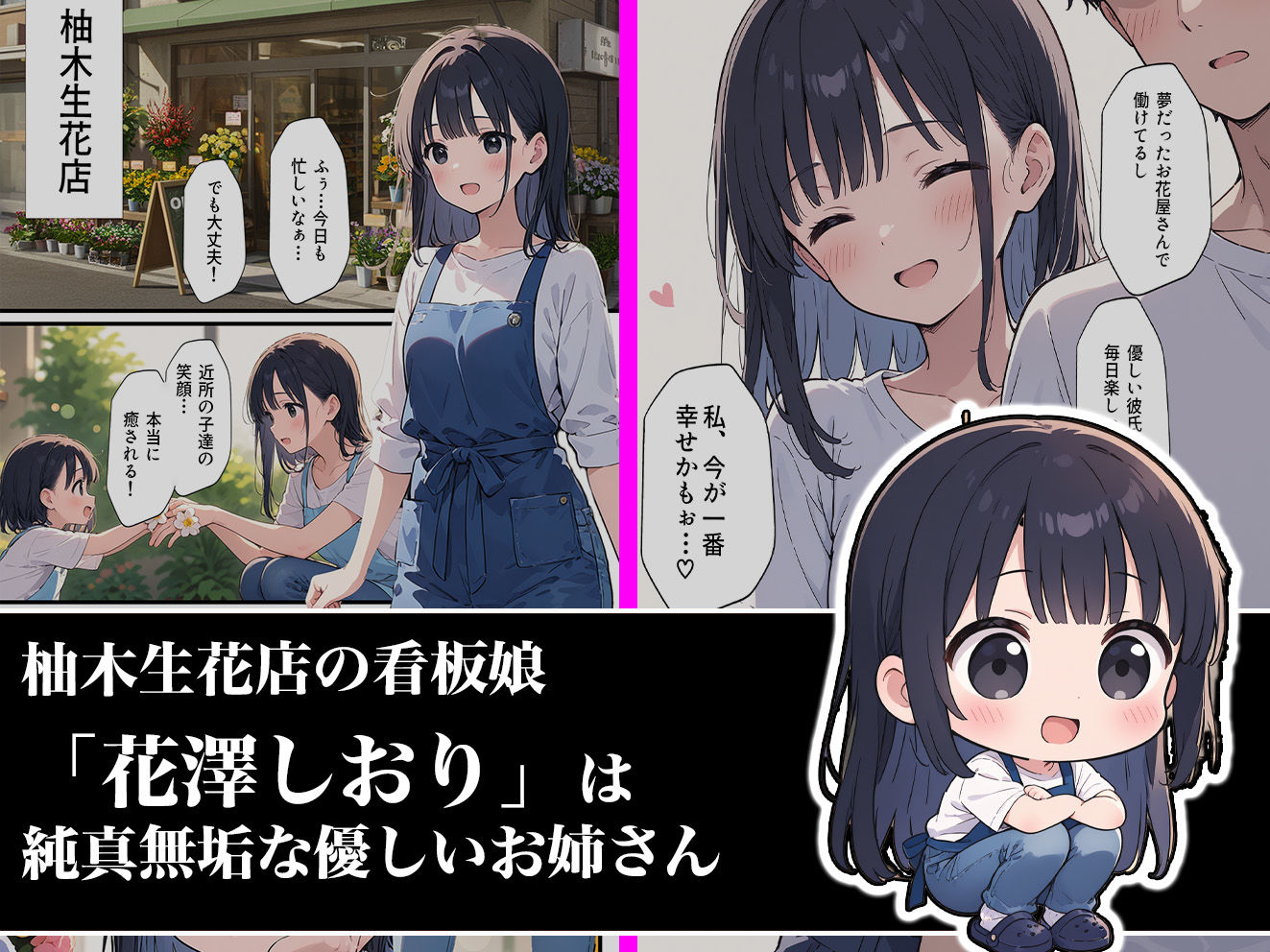 花屋の看板娘がオーナーに寝取られちゃう話 サンプル1ページ目