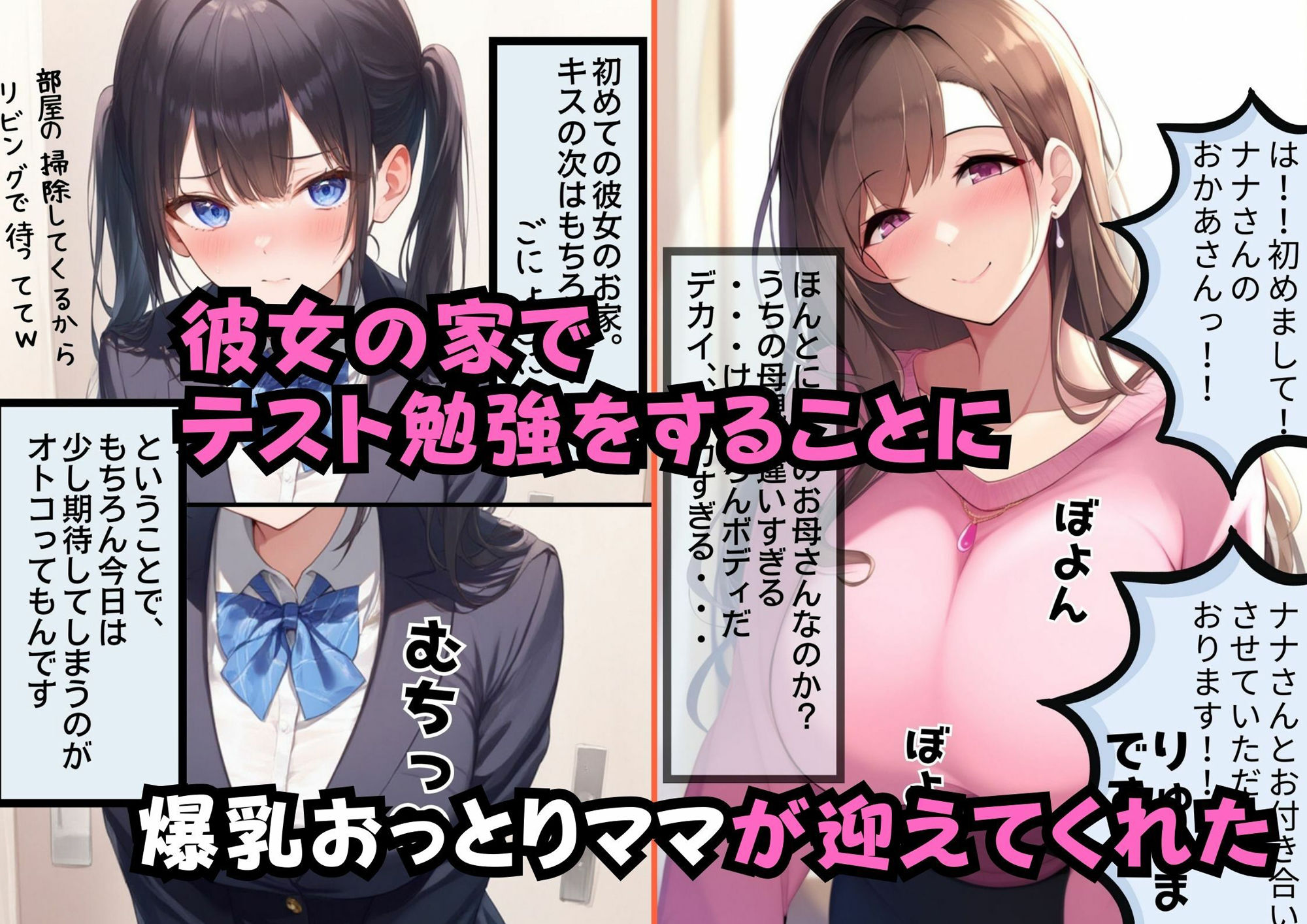 彼女のお母さんは童貞の僕と本気セックスしちゃうイヤらしい爆乳人妻でした。 サンプル3ページ目