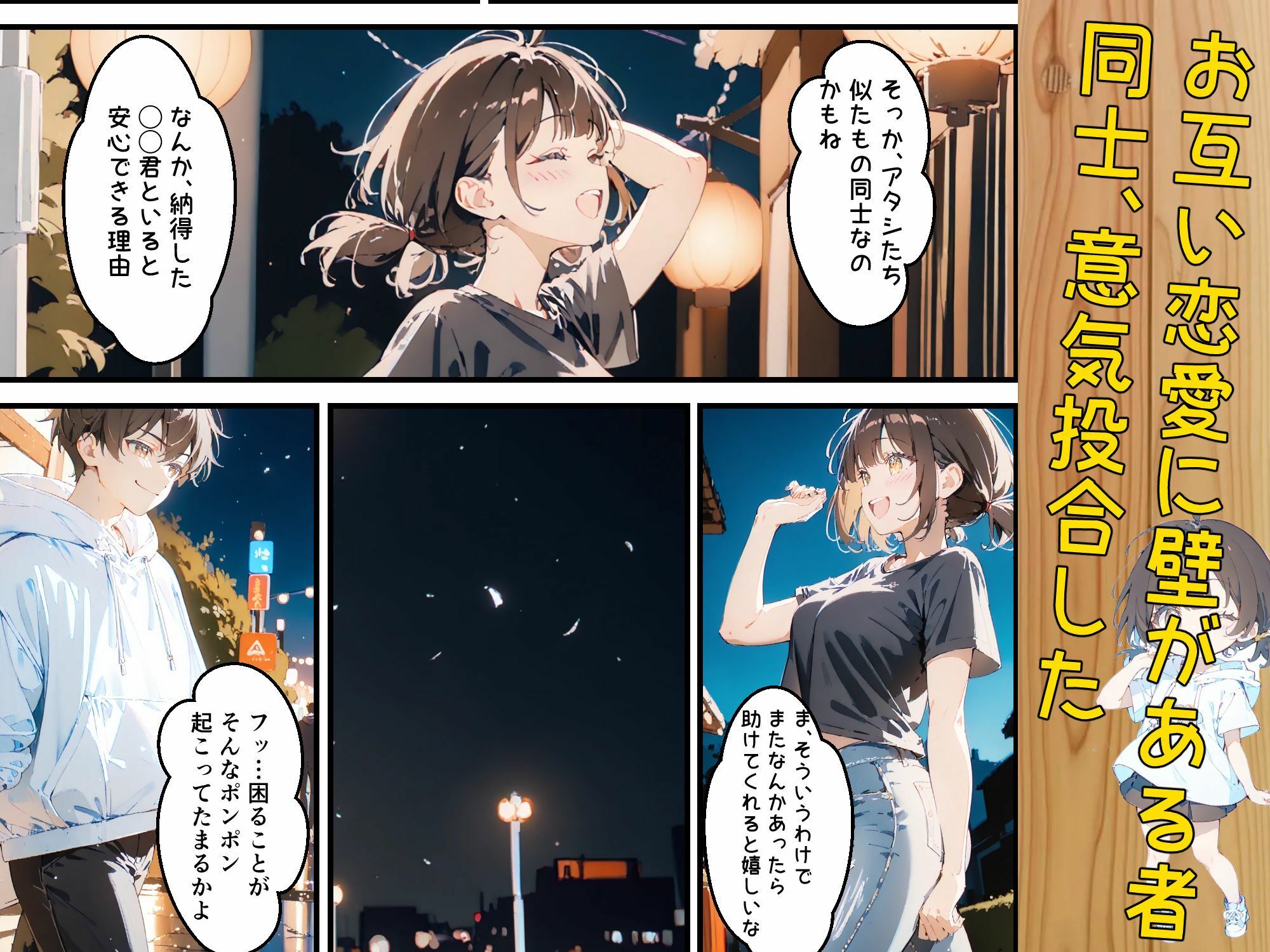 隣に住んでる大学の同期と甘々初えっち サンプル4ページ目