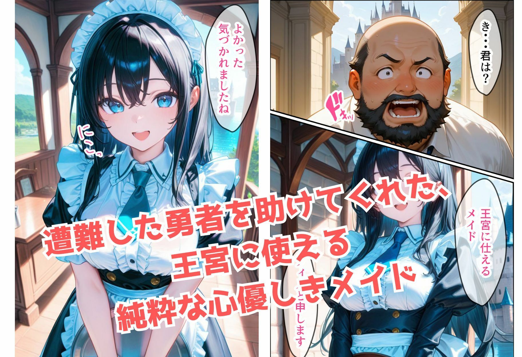 純粋なメイドちゃんがチン棒に服従した件【全Pセリフあり】 サンプル1ページ目