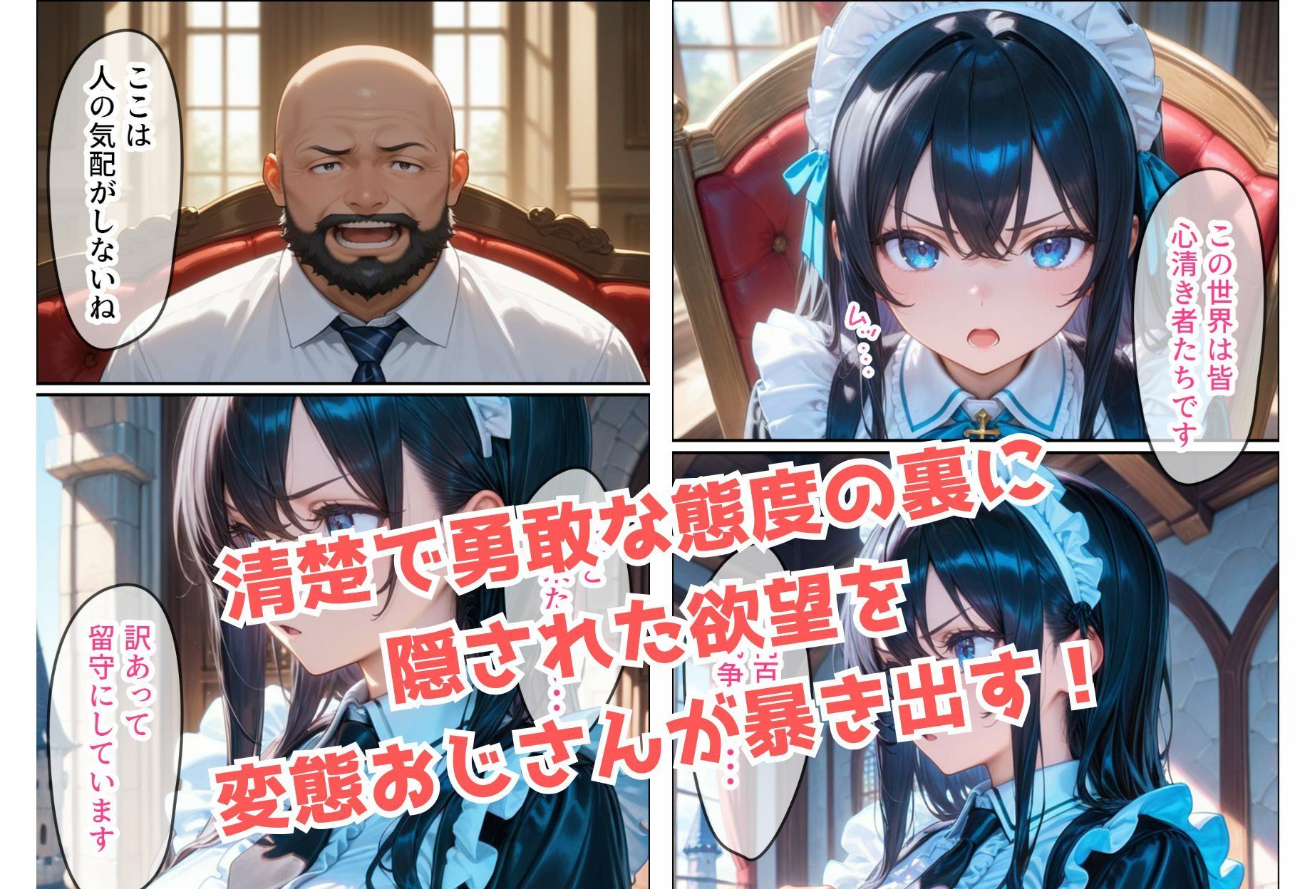 純粋なメイドちゃんがチン棒に服従した件【全Pセリフあり】 サンプル2ページ目