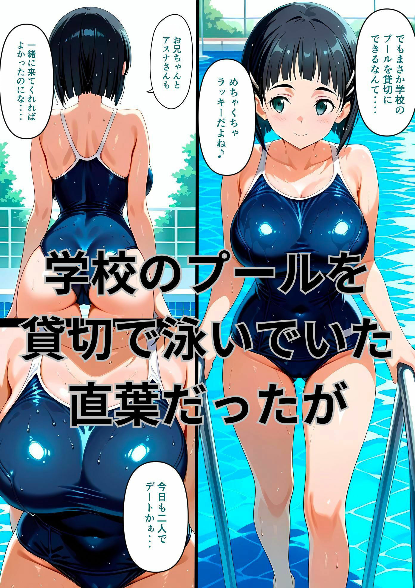 きもいおじさんにエッチな水着を着せられやりたい放題されて快楽堕ちした桐ヶ谷◯葉 サンプル1ページ目