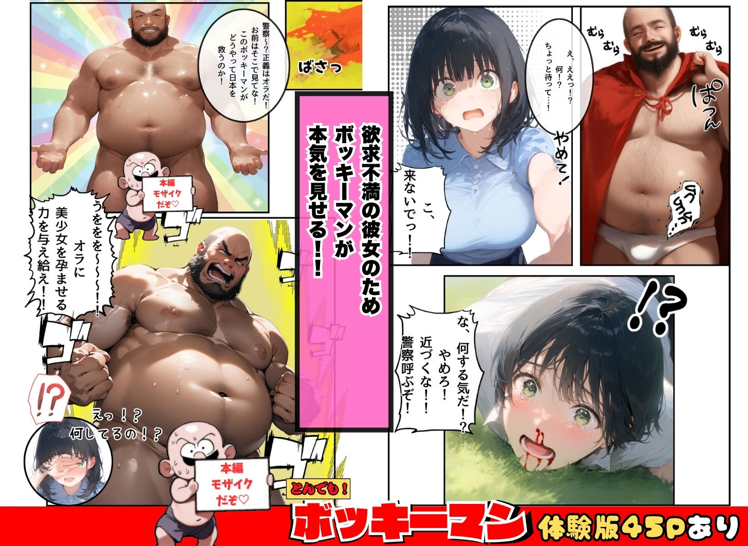 とんでも！ボッキーマン。〜彼氏の前で彼女を寝取ってボッキー！の巻〜 サンプル6ページ目