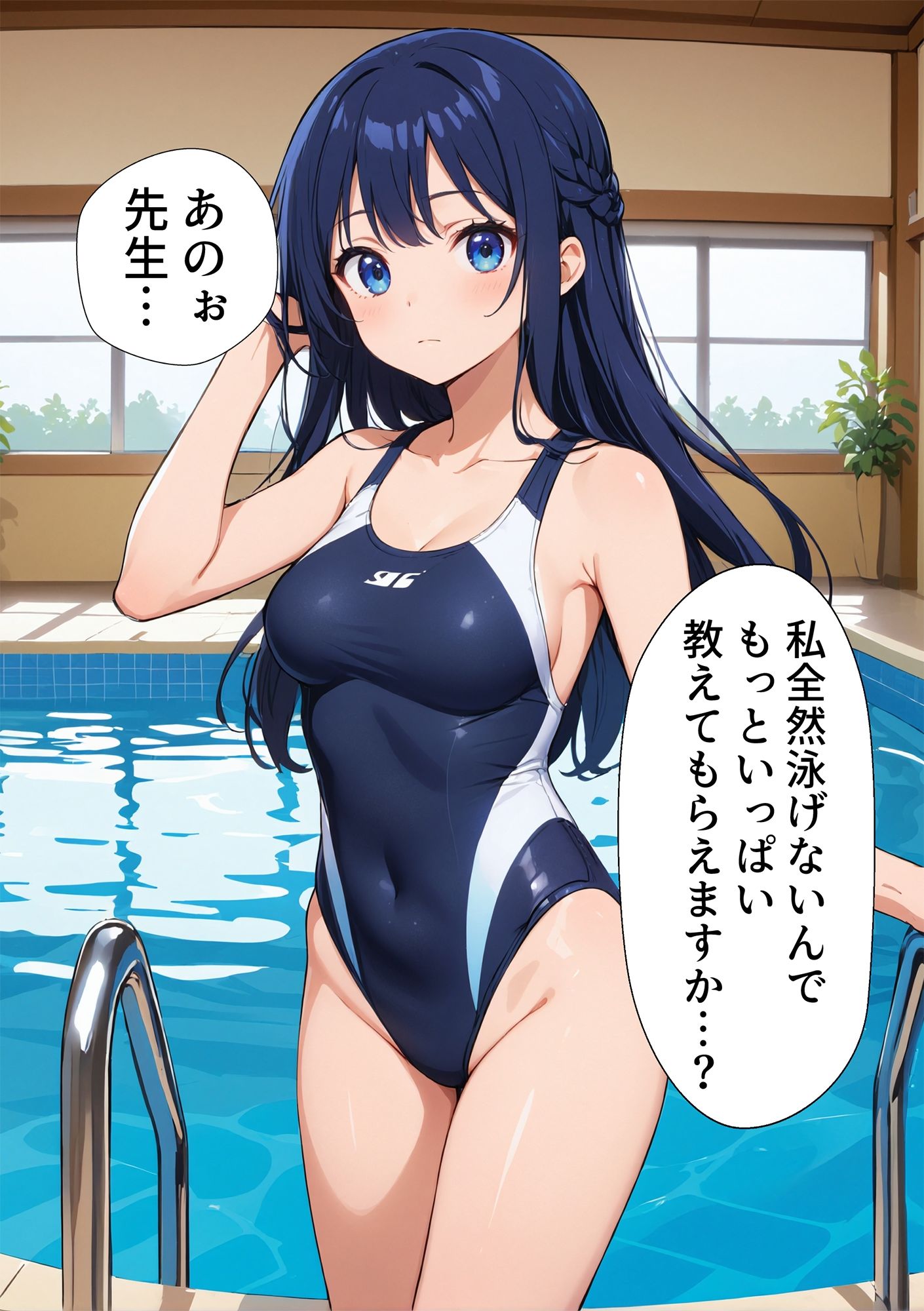 水泳コーチのスパルタ指導でエロいところまで教えちゃう【即堕ち2コマ】 サンプル6ページ目