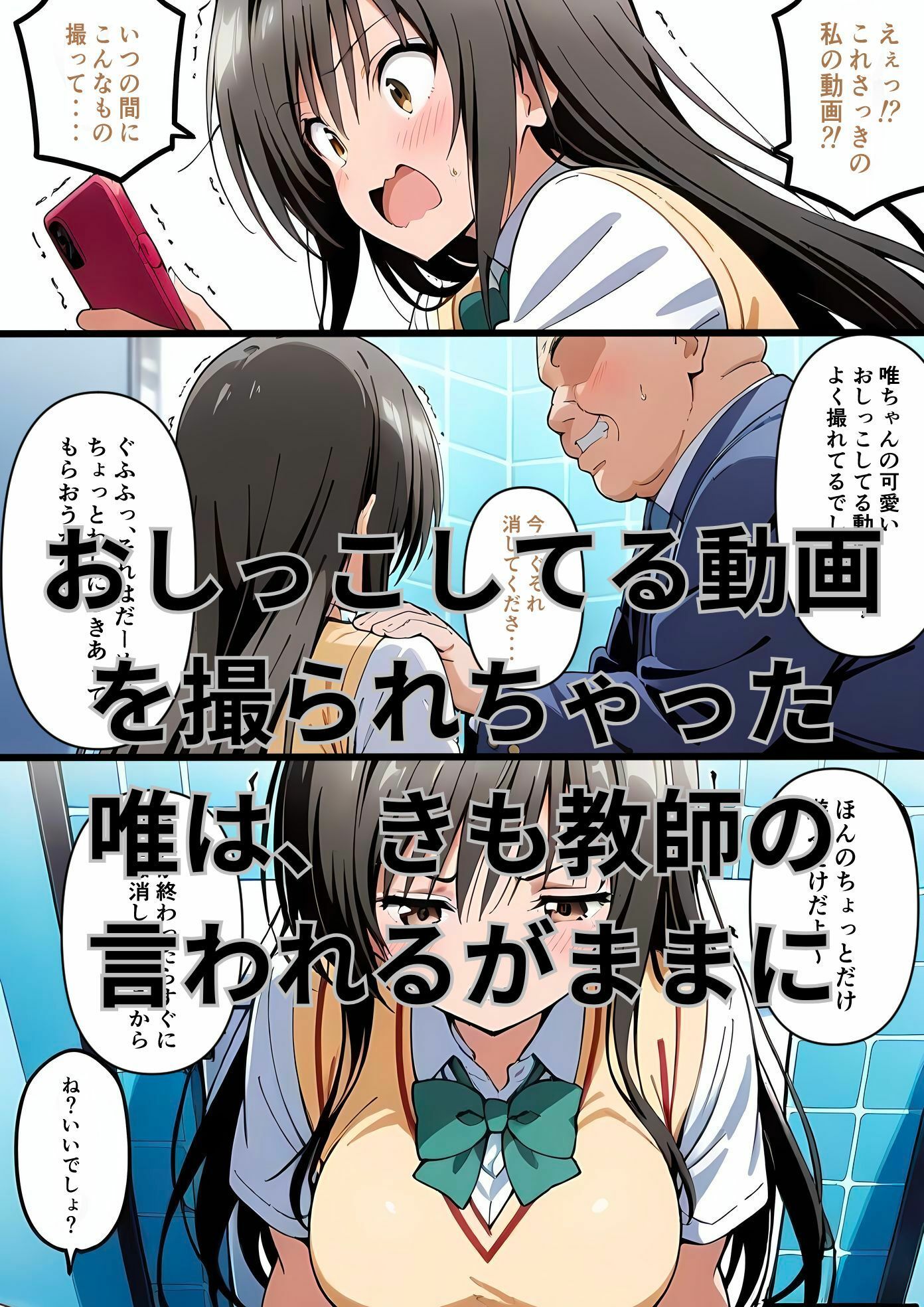 きもいおじさんにハレンチの気持ちよさをわからされちゃった小◯川唯 サンプル3ページ目