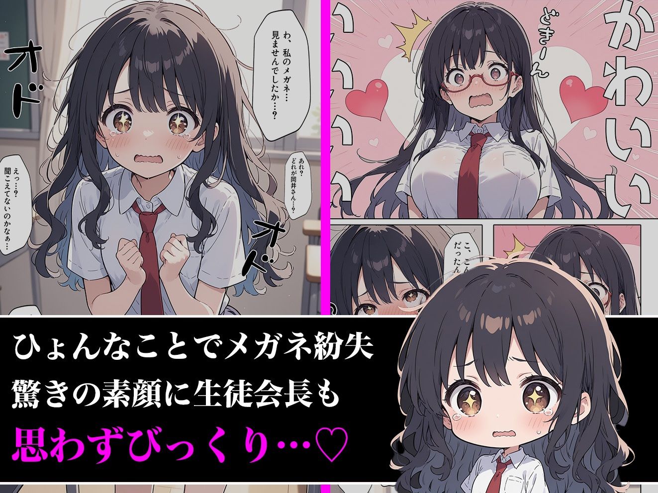 俺の前だとド変態になる隠れ美女な転校生の話 サンプル2ページ目