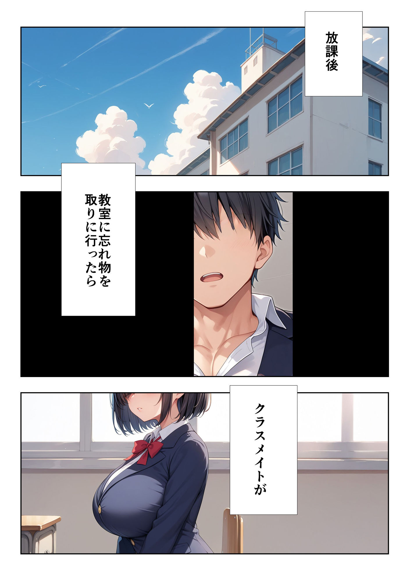 地味巨乳ちゃんの秘密の趣味 サンプル2ページ目