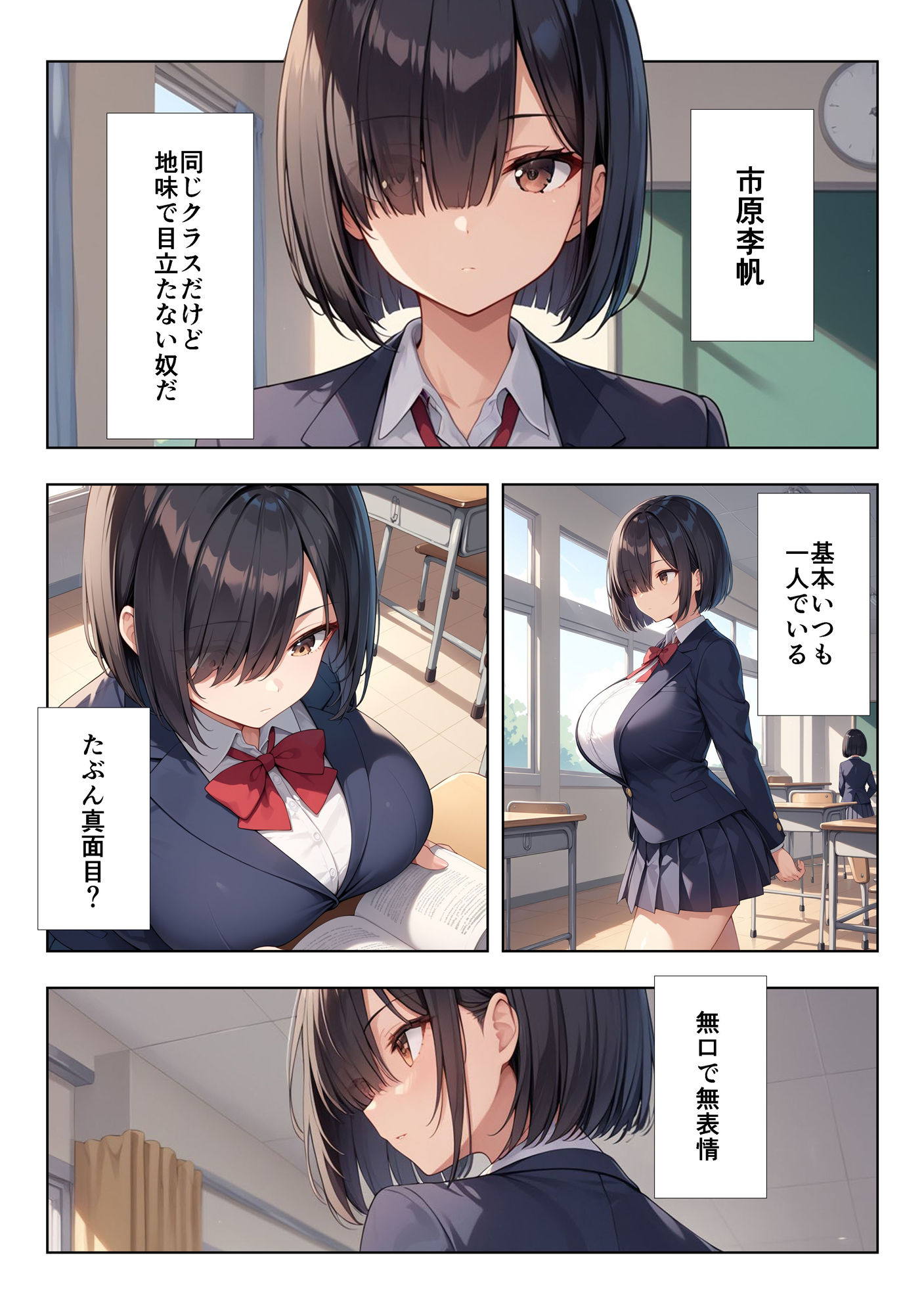 地味巨乳ちゃんの秘密の趣味 サンプル6ページ目