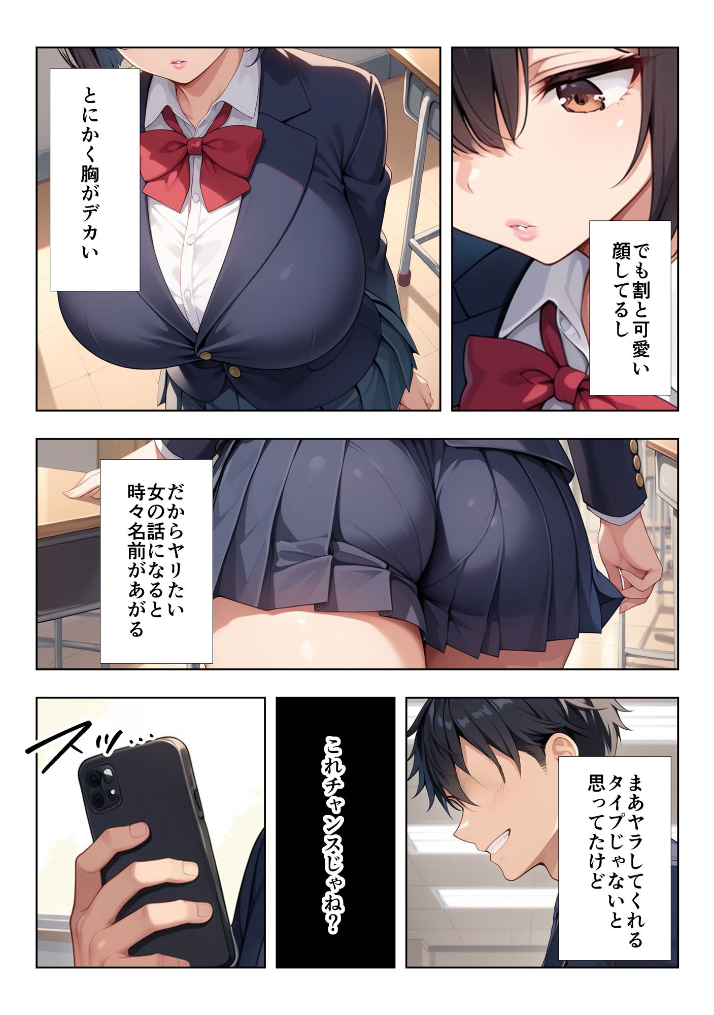 地味巨乳ちゃんの秘密の趣味 サンプル7ページ目