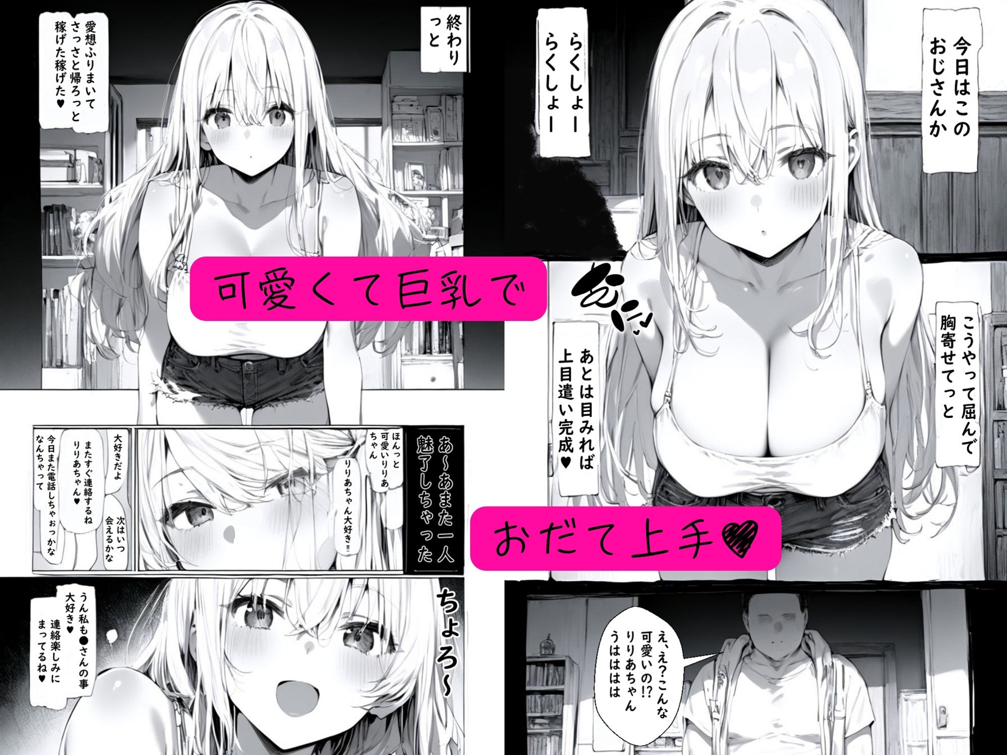 無敵のパパ活女子りりあちゃんが負ける話 サンプル2ページ目
