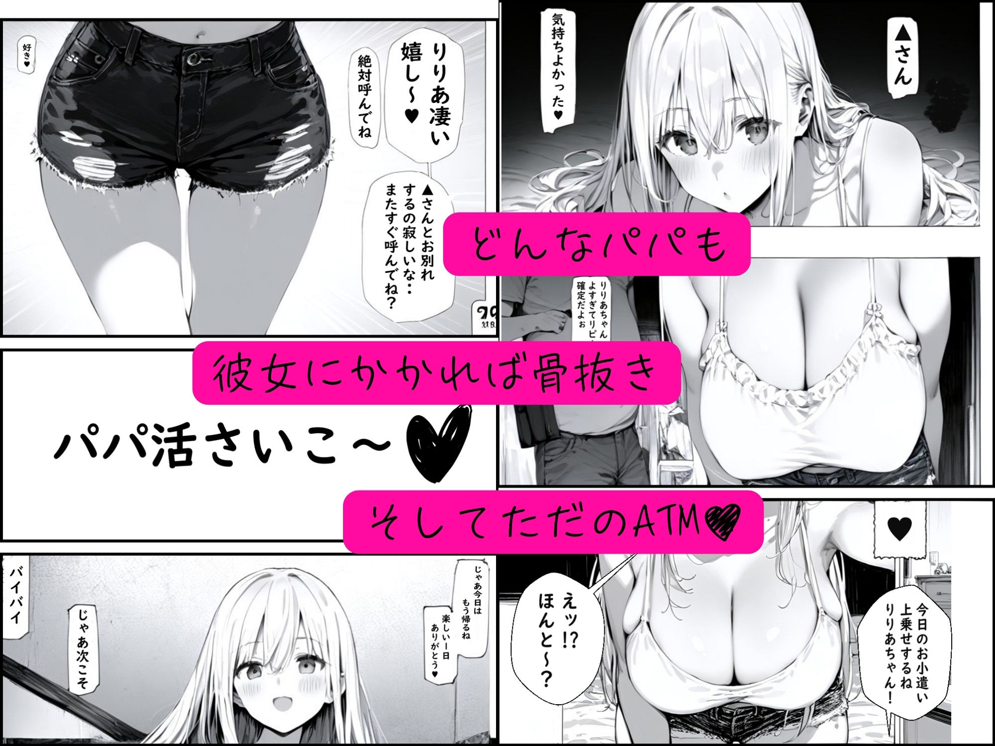 無敵のパパ活女子りりあちゃんが負ける話 サンプル3ページ目