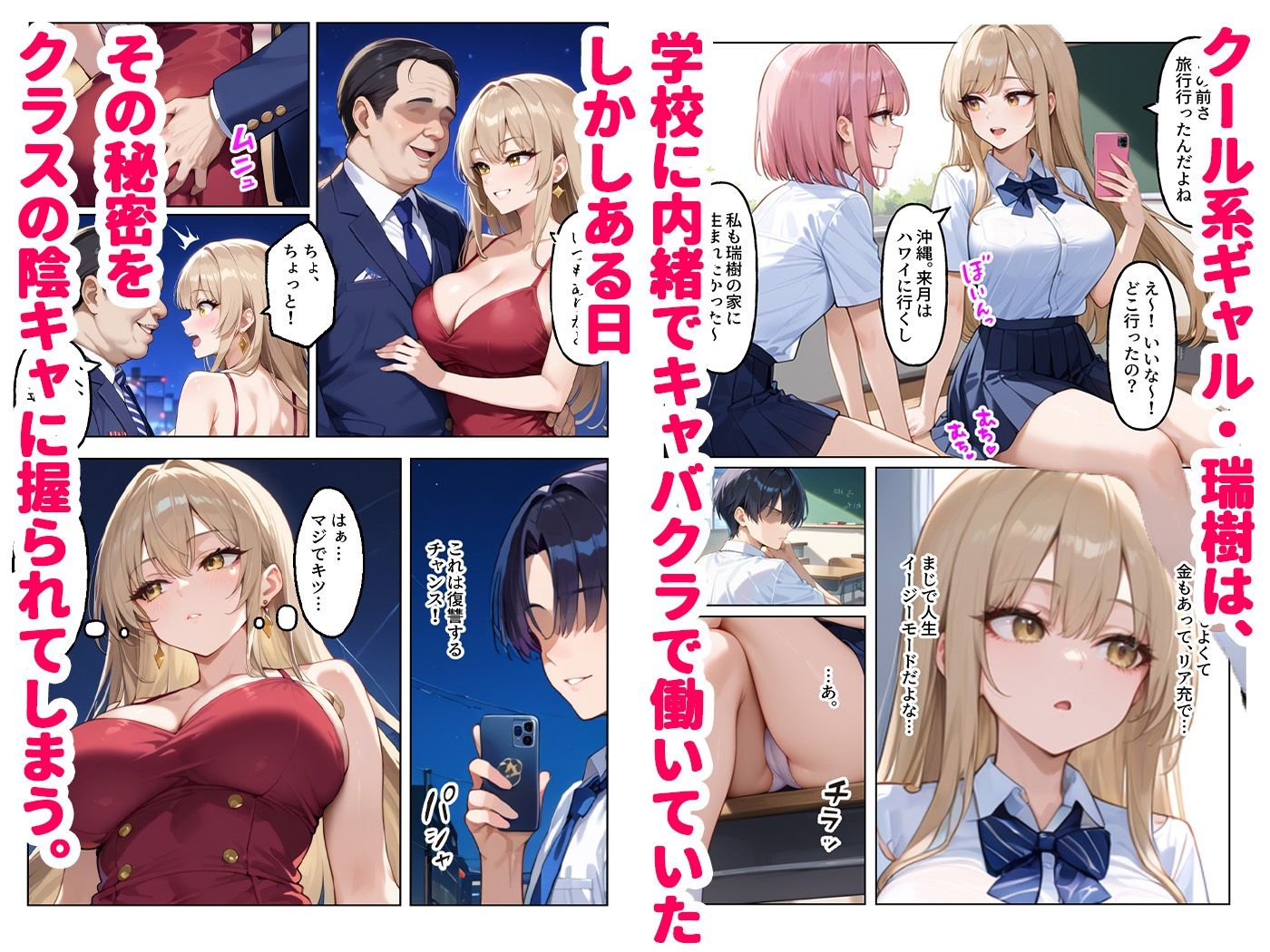 見下していた陰キャち●ぽにドハマリするJKキャバ嬢 サンプル1ページ目