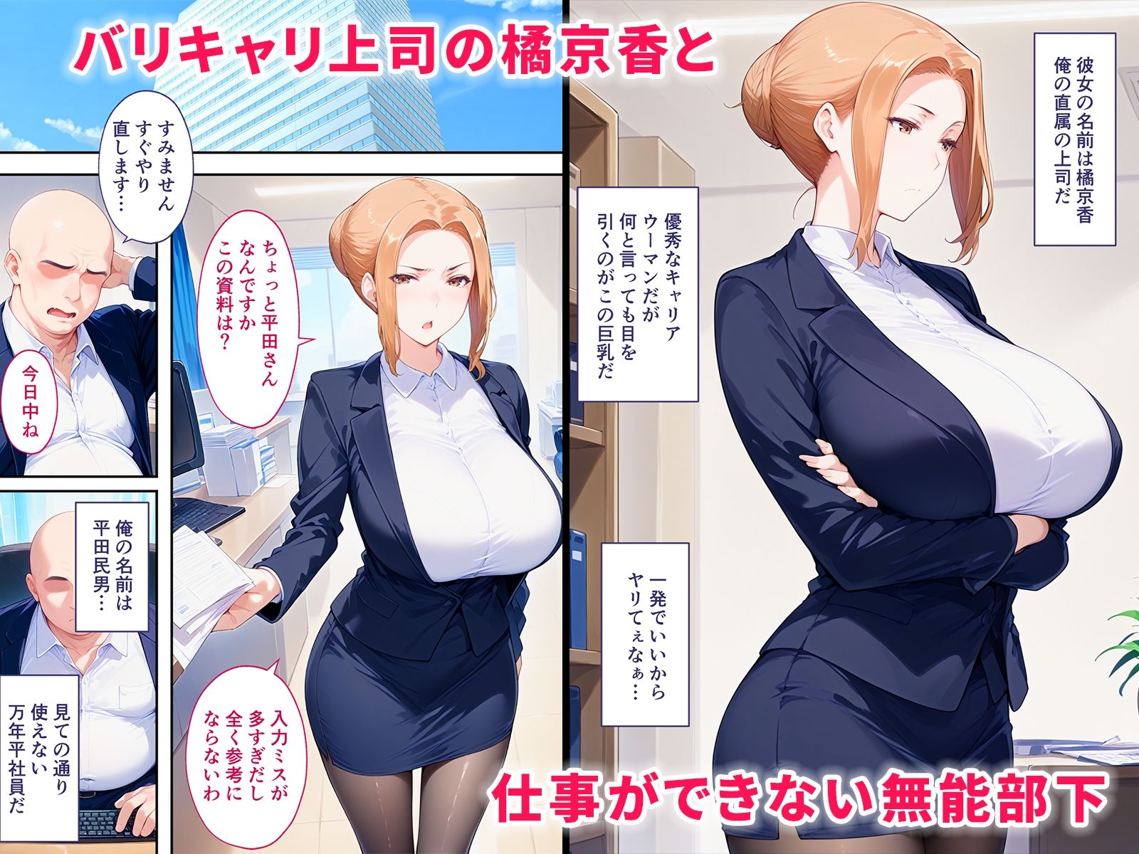 橘さんが無能部下に催●アプリで寝取られメス堕ちして孕まされる話 サンプル1ページ目