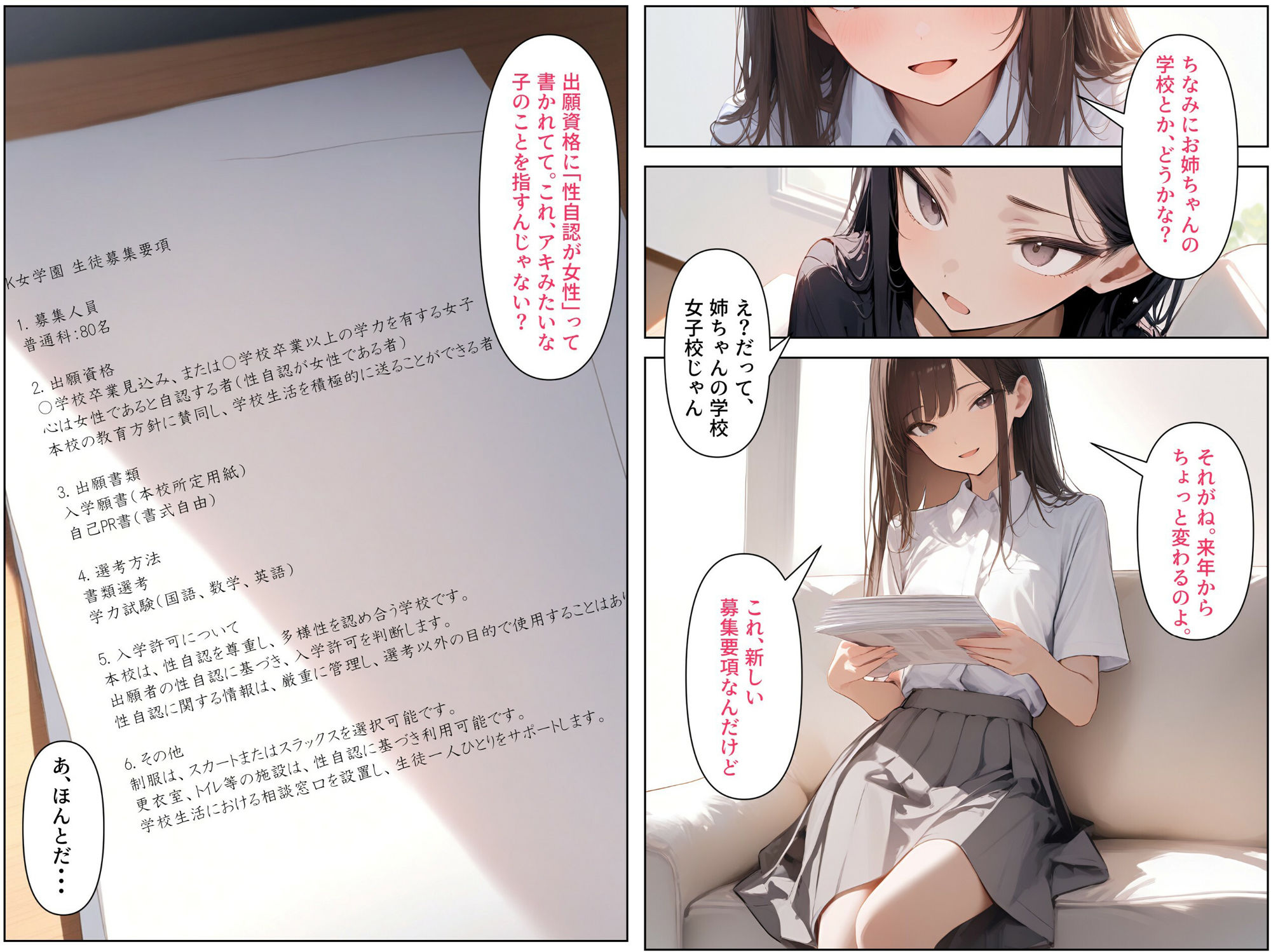 女装男子のJKハーレム生活 サンプル2ページ目