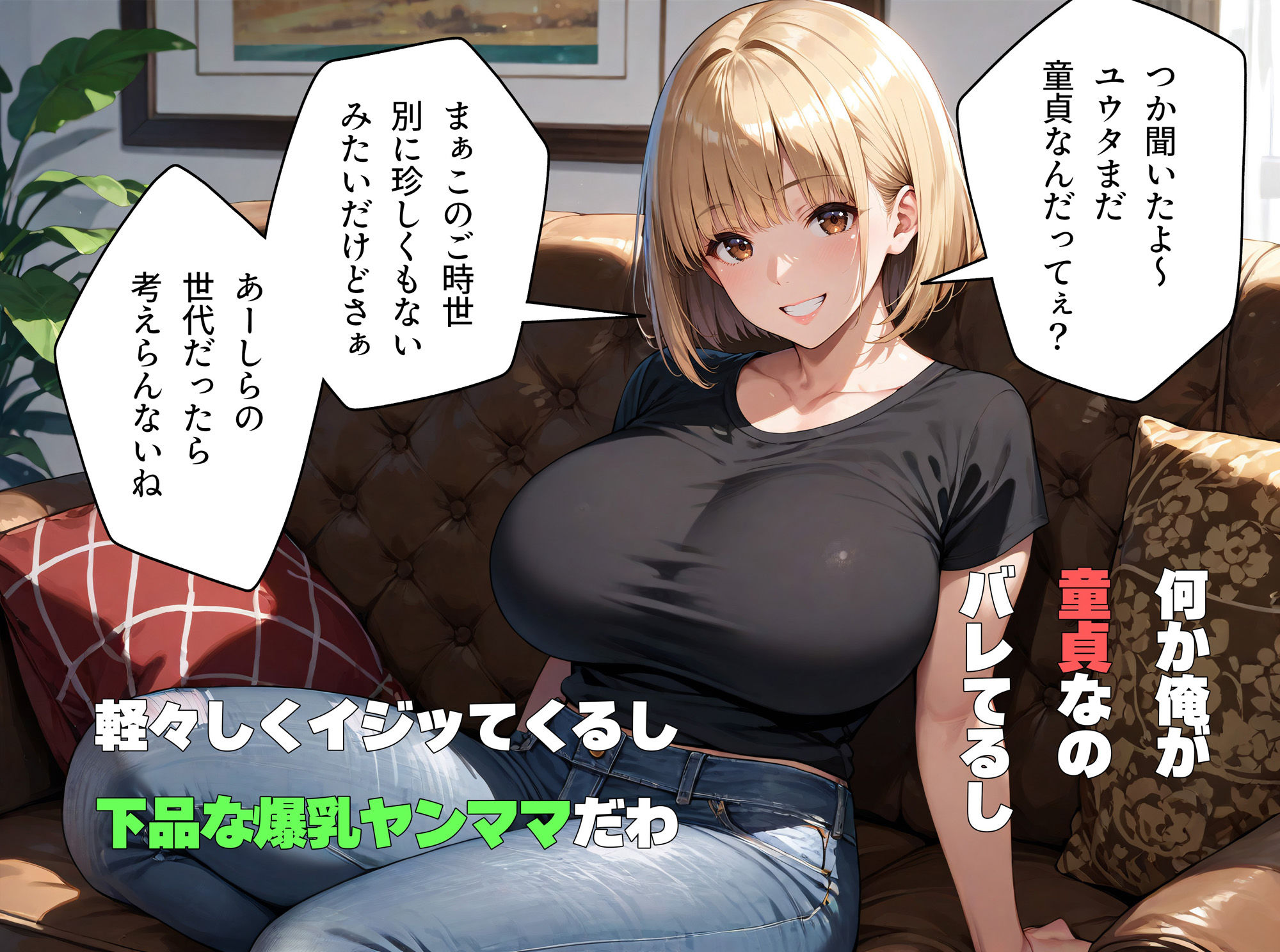 友達の爆乳ヤンママに童貞奪われた サンプル2ページ目