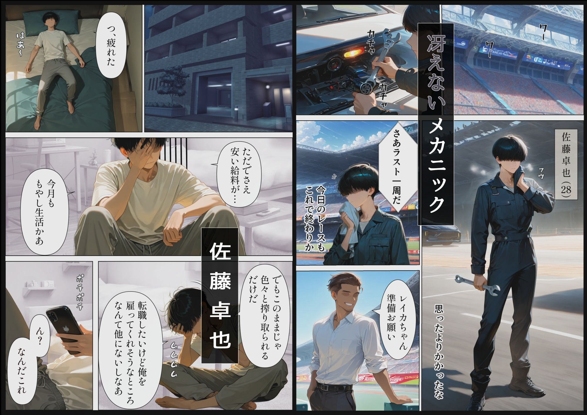 美脚なレースクイーンに金と精液を搾取されてた俺が催〇アプリで逆襲するも結局分からされる話 サンプル2ページ目