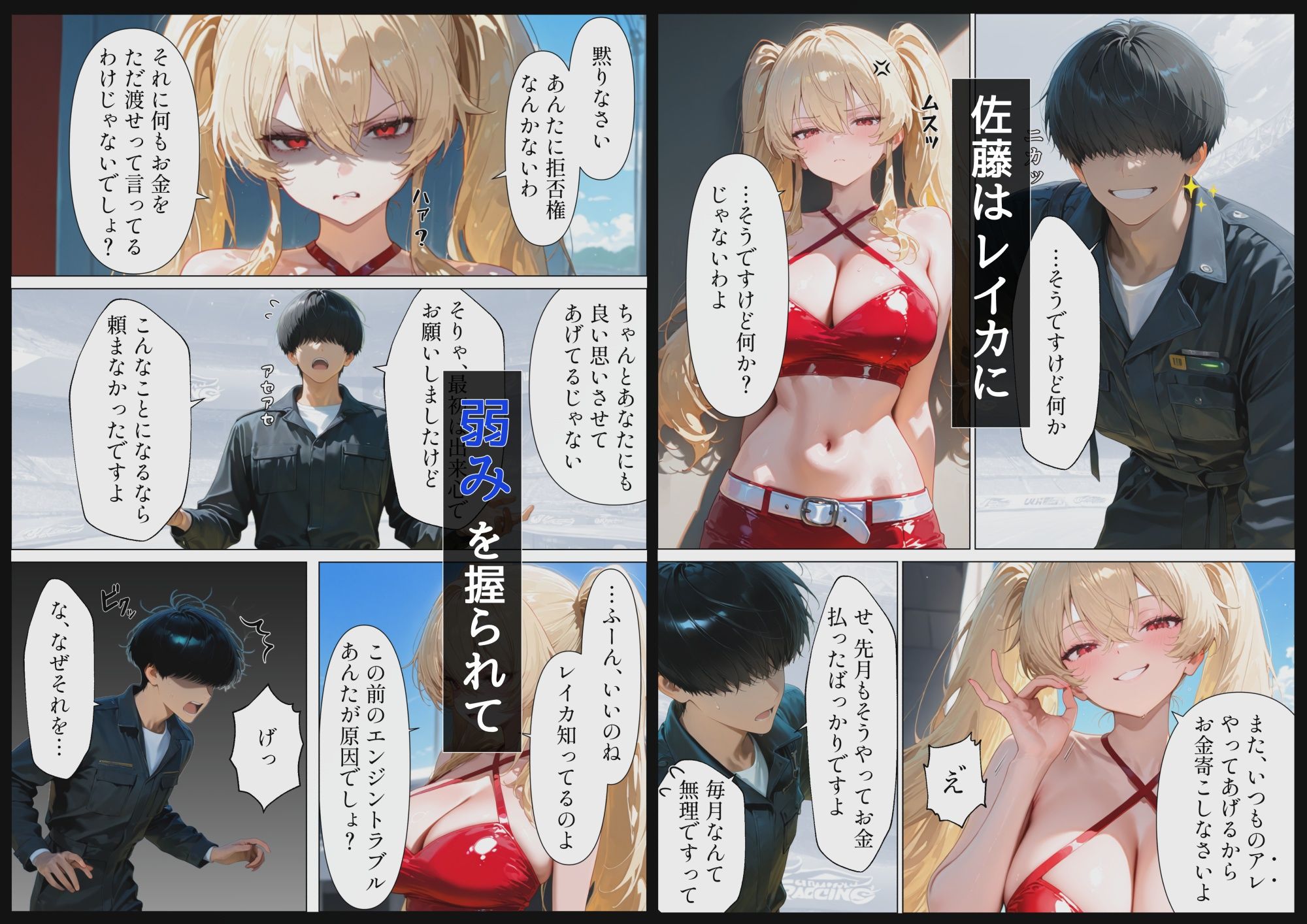 美脚なレースクイーンに金と精液を搾取されてた俺が催〇アプリで逆襲するも結局分からされる話 サンプル3ページ目