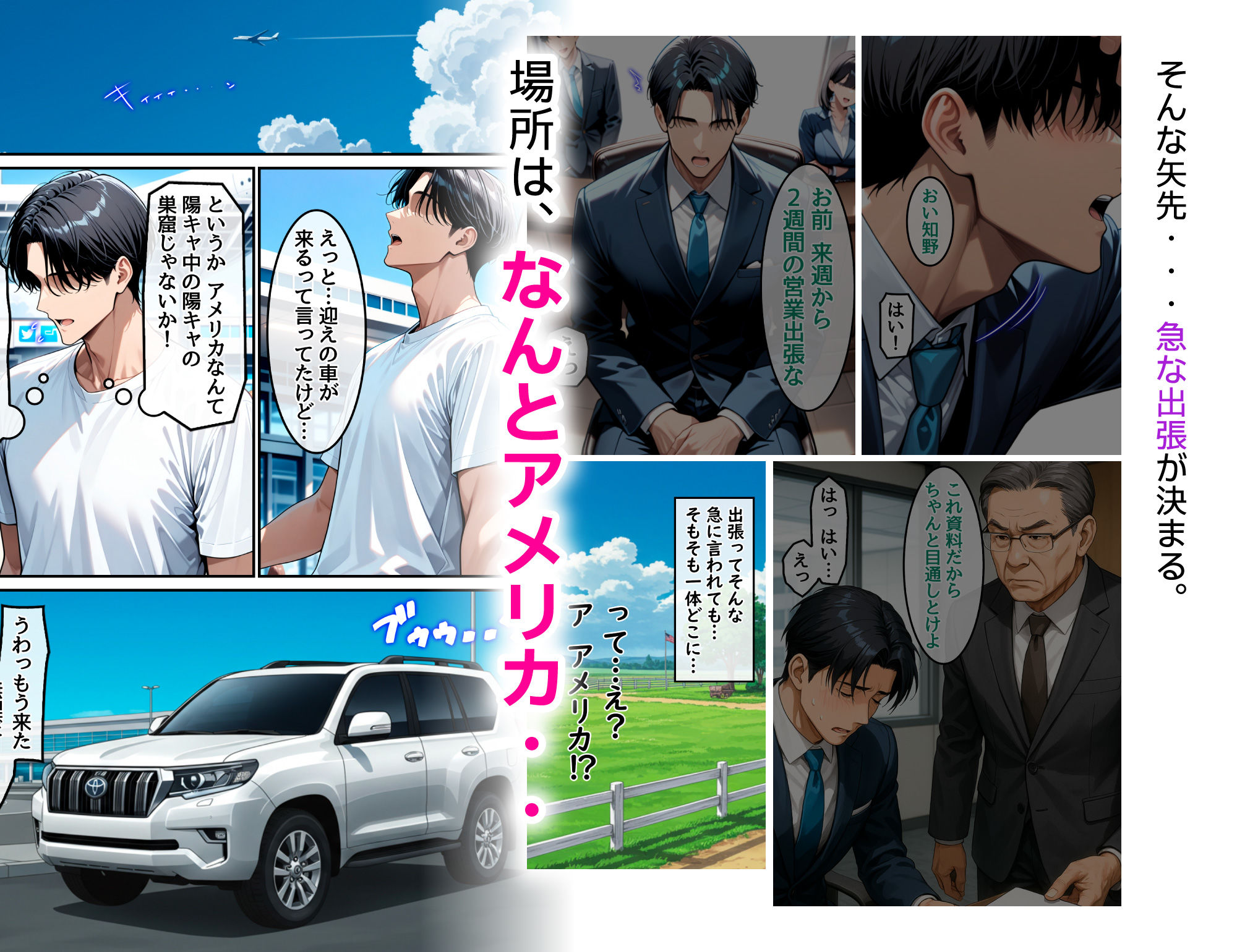 ホームステイ先の爆乳ブロンド美女に雌牛コスで誘惑されてイチャラブ種付け生活1 サンプル2ページ目