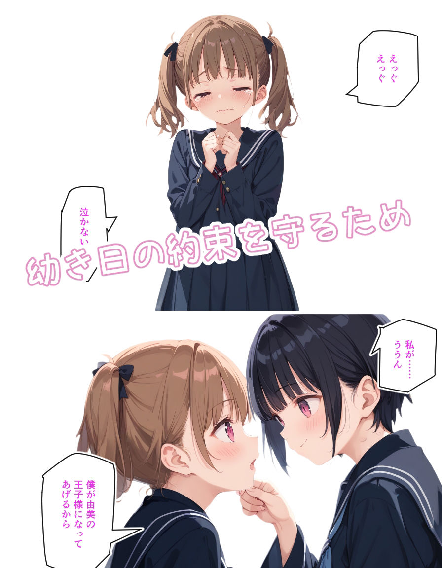 ゆりの間に挟まるタネ付おじさん サンプル3ページ目