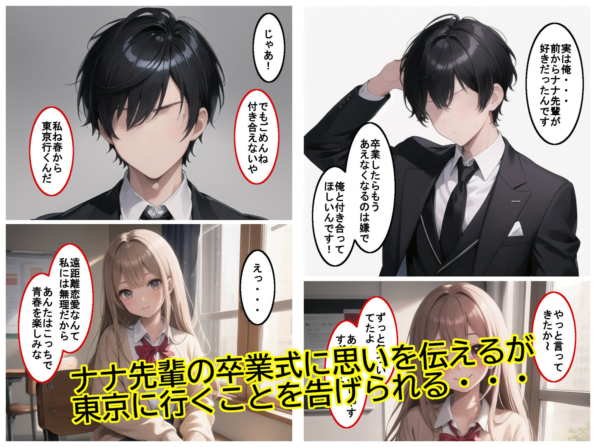先輩の卒業式の日が俺の童貞卒業日になった サンプル2ページ目