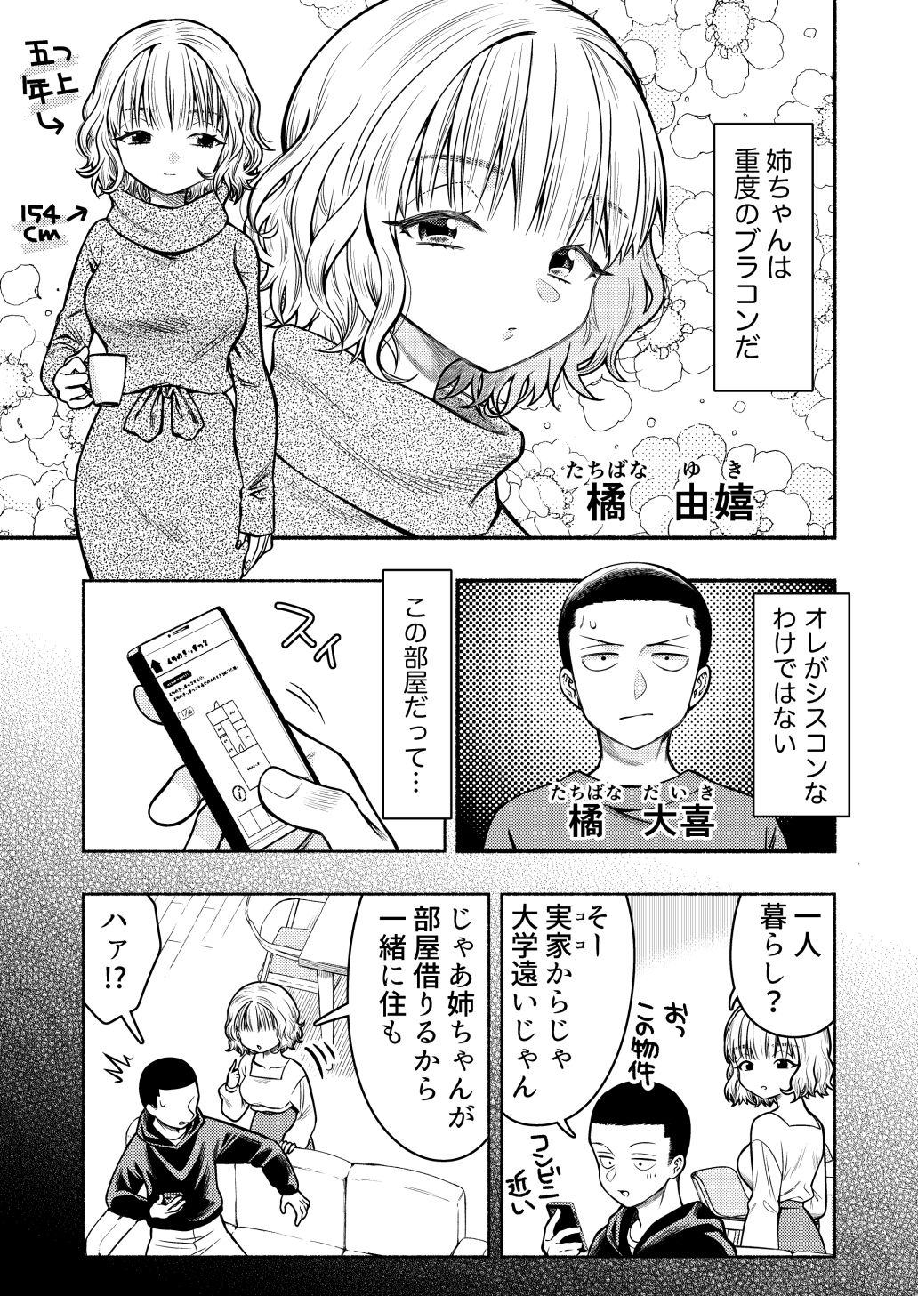 同棲してる姉と弟〜一線を越えた夜〜 サンプル2ページ目
