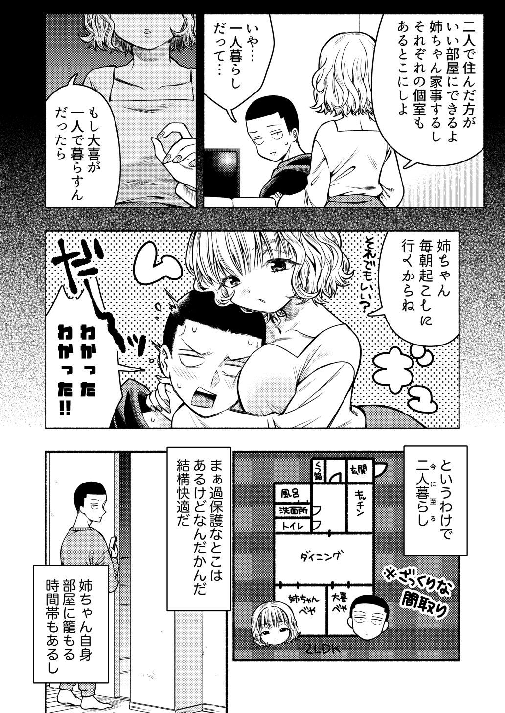 同棲してる姉と弟〜一線を越えた夜〜 サンプル3ページ目