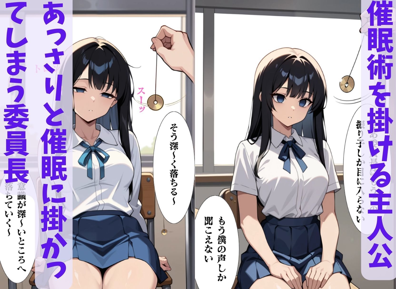 委員長は僕の催◯ドール1 （トランス誘導編） 〜トランス洗脳で言いなりの操り人形にマインドコントロール〜 サンプル2ページ目