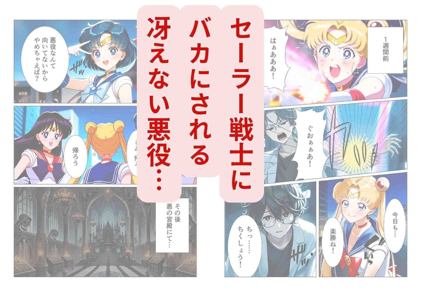 催淫魔法でセーラー戦士3人をアヘ堕ちさせる話 サンプル1ページ目