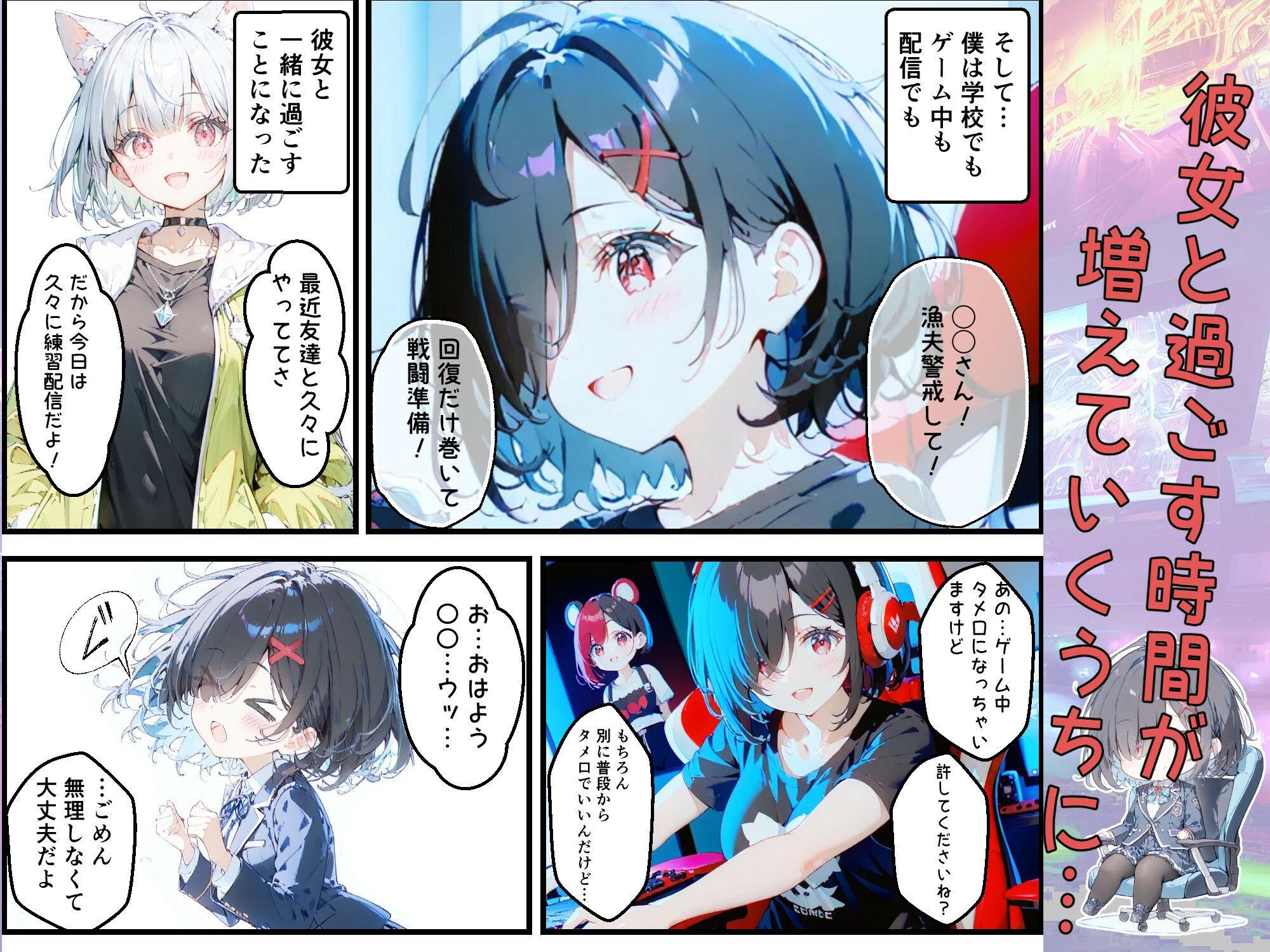 実は推しのVtuberだった地味なクラスメイトと甘々初えっち サンプル5ページ目