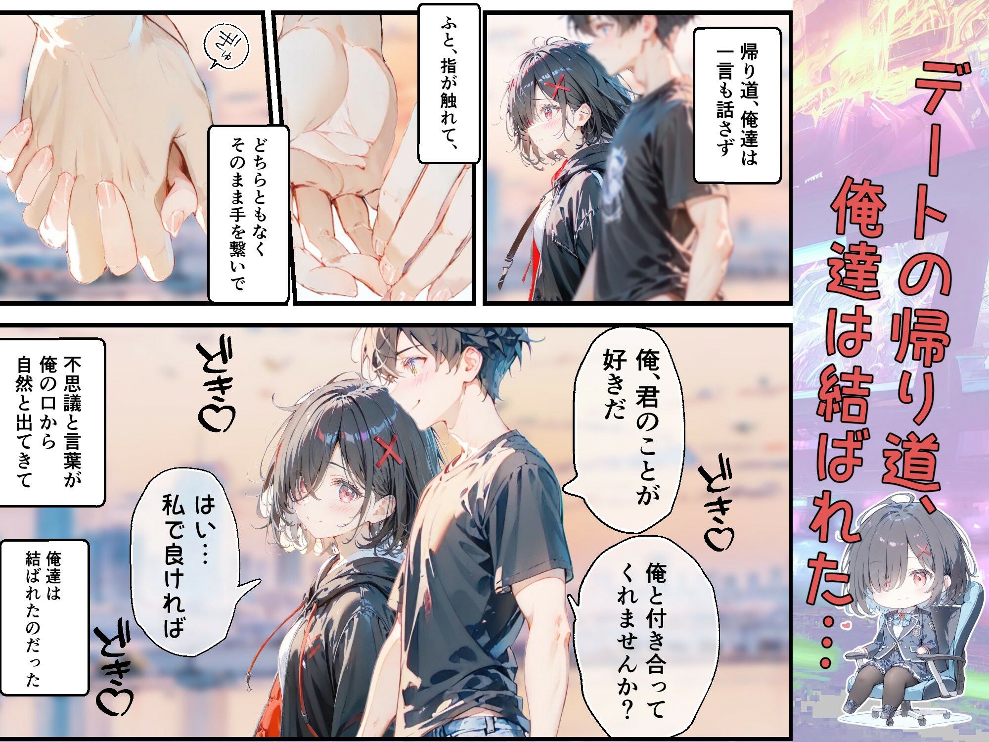 実は推しのVtuberだった地味なクラスメイトと甘々初えっち サンプル6ページ目