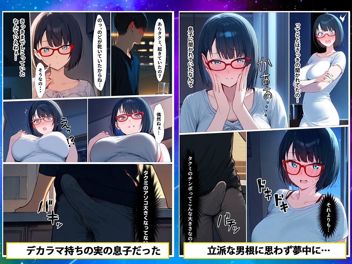 性欲激強ママがデカマラ息子と中出しSEXするのは時間の問題 サンプル4ページ目