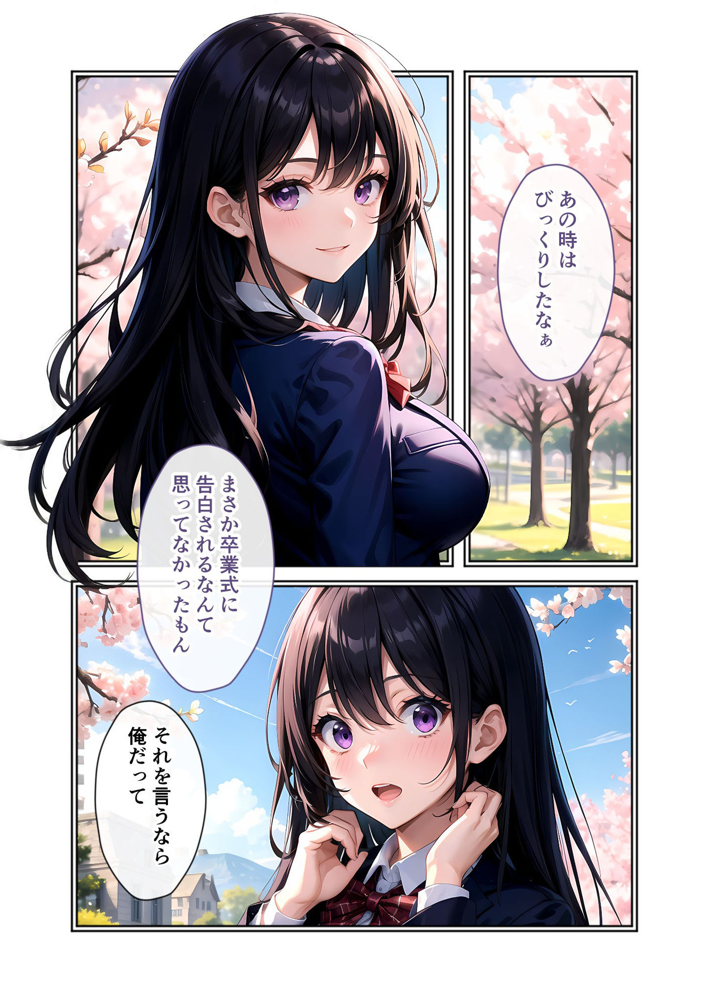 いちゃLOVE純情ベッドルーム〜思い出の卒業式、制服姿の彼女と青春ときめきエッチ〜 サンプル6ページ目