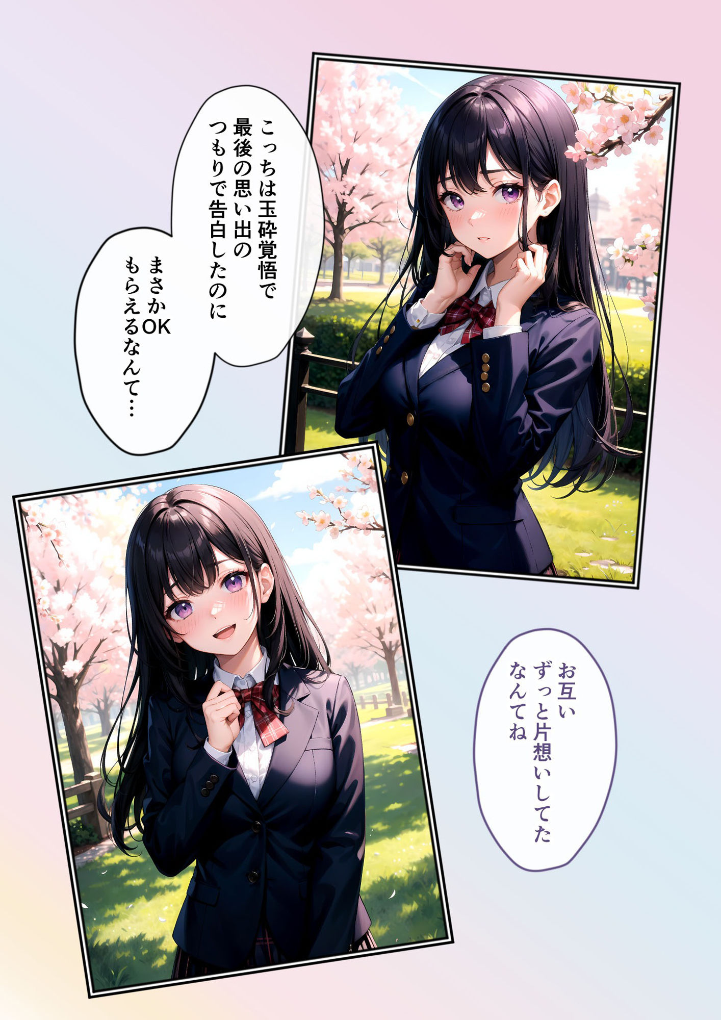 いちゃLOVE純情ベッドルーム〜思い出の卒業式、制服姿の彼女と青春ときめきエッチ〜 サンプル7ページ目