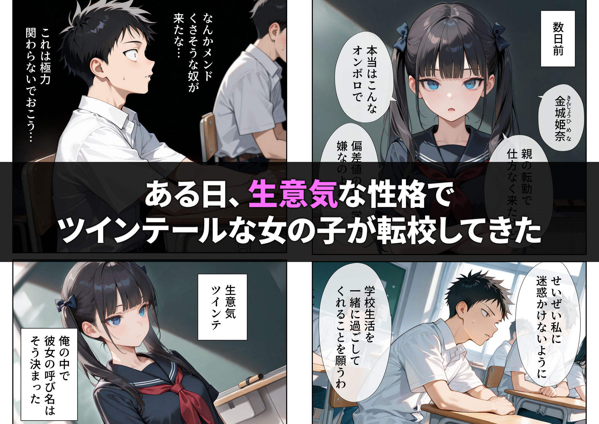 生意気ツインテを催◯アプリで性奴◯にしようとしたら サンプル1ページ目